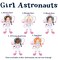 Personalized by Beth - Baby Girl Personalized Custom Outer Space Astronaut Receiving Blanket product 3